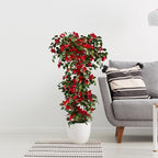 Artificial Bougainvillea Tree -5FT Faux Bougainvillea Tree with Realistic Flowers, Tall Fake Flower Tree for Indoor or Outdoor Decor, Silk Floral Plant for Living Room, Porch, Garden (Red)