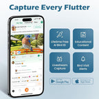 Smart Bird Feeder with Camera, 2K HD Birdwatching Camera with AI Identify Bird Species & Solar Panel, Auto Video Capture & Instant Notifications, for Dad Granpa Birdlovers