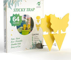 LFSYS 100 Pcs Yellow Sticky Traps for Gnat, Fruit Fly, White Fly, Aphid, Leaf Miner, Indoor Safe for Plants