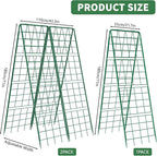 2 Pack Cucumber Trellis, 71" High Foldable A-Frame Garden Trellis for Raised Bed Garden Grow Support with Plant Support Clips Ties for Cucumber,Tomato, Climbing Plants and Flowers