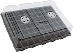 Gardzen Seed Starter Tray, 5 Pack Smiling Face Plant Germination Trays with Total 350-Cell, Seed Starter Kit with Humidity Vented Domes and Bases for Starting Vegetable Flower Herb Seeds 18" x 14"