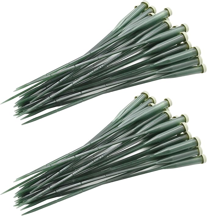 50 Pack Extendable Stem Water Tubes with Caps for Flowers, Extendable Vials for Floral Arrangements, Essential Florist Supplies (12 Inches)