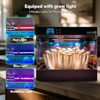 Smart Mushroom Grow Box Automatic Humidification and Water Spray,Mushroom Grow Chamber with Grow Light,Smart Mushroom Monotub Growing Kit 16x11X13 inches with LCD Screen, Smart Growing Tent