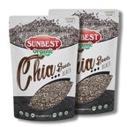 Sunbest Natural Organic Black Chia Seeds – 2-Pack (16 oz each) – Non-GMO, Vegan, Kosher – High in Omega-3, Fiber & Protein – Perfect for Smoothies, Baking & Cooking