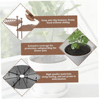 2Pcs Plant Pot Cover, 12" Plant Protector Grid with Clips Indoor Outdoor Flower Pot Cover to Deter Digging Pets & Weeds, Black & Brown| Protector from Cats Indoor