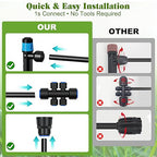 Drip Irrigation Kit for Garden, Automatic Watering System with Quick Connect Fittings, Adjustable Spray Nozzles, Water Saving Irrigation System for Yard, Greenhouse, Lawn & Potted Plants (140FT)