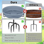 Bird Bath for Outside, Garden Freestanding Birdbath & Birdfeeder with Removable Bowl, Bird Baths Feeder for Outdoors Garden Patio Yard Lawn Decor, 5-Pronged Base & Easy to Clean(Grey)