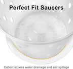 Orchid Pot, 7 Inch 8 Pack Orchid Pots with Holes and Saucers, Clear Plastic Plant Pot Indoor