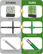 Cucumber Trellis for Climbing Plants Outdoor, A-Shape Garden Trellis for Raised Bed, Metal Plant Trellis with Garden Netting for Flower Vegetables, Pea, Grape (50 * 17 * 65inch(L*W*H)