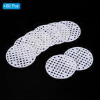 PATIKIL Flower Pot Hole Mesh Pad, 60Pcs 1.8 Inch/4.5cm Round Rigid Bonsai Drainage Mesh Grid Screen Bottom Grid Mat for Garden, White