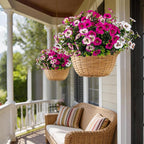17 Inch Artificial Faux Pansy Flowers for Outdoor,Fake Pansies Flowers with Eucalyptus Leaves Fake Plants Greenery Boxwood Porch Patio Decor 6 Bundles(White,Rose White,Rose Red)