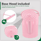 Galvanized Iron Watering Can for Indoor Plants, DIY Watering Cans for House Plant Garden Flower, Long Spout Water Can for Outdoor Watering Plants 6.44L 1.7Gallon (Pink)