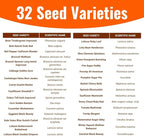 Open Seed Vault |15,000 Heirloom Seeds | 32 Seed Types | Survival Seeds | 2026 Season | Non GMO Vegetable and Fruit Seeds | Planting Outdoor & Indoor Garden