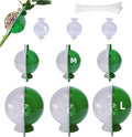 9 Pcs Air Layering Pods,Reusable Half Transparent Rapid Root Plugs Air Layering Propagation Kit Grafting Tool Plant Root Growing Box Plant Propagation Station Rooting Ball
