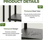 Bamworld Tall Plant Stand Indoor, 6 Tier Metal Plant Shelf for Multiple Plants, Tiered Flower Pot Stands for Patio Garden Balcony Living Room Bedroom, Black