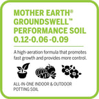 Mother Earth Groundswell Performance Soil, All-Purpose Potting Soil for Plants, High-Aeration Formula, 1.5 cu. ft.