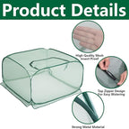 35" x 35" x 27.5" Pop Up Mesh Plant Cover, Foldable Plant Protector Mesh Plant Enclosure, Garden Net Cage Guard Cover with 4 Ground Stakes for Protecting Plant Vegetable Fruit from Birds Insects