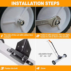 Toolwiz Magnetic Pick Up Sweeper with Wheels 24-inch Large Magnet Pickup Lawn Sweeper Roofing Tools, 33Lbs Yard Tools with Telescoping Holder and Quick Release Latch for Heavy Duty Metal Clean up