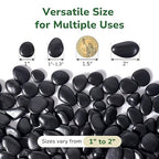 GreatBuddy 30-lb Black River Rocks for Landscaping, 1-2 Inches Black Polished Pebbles, Decorative Rocks for Plants Indoor& Outdoor, Garden Landscaping, Aquariums, Vases, Potted Plants, Home Decor