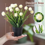 3 Pack Fake Small Plant in Pot Artificial Potted Flowers for Home Decor Fake Flower Plant Greenery Mini Faux Plant for Indoor Bedroom Living Room Office Shelf Bathroom Farmhouse Decor (Type 3)