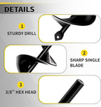 Auger Drill Bit for Planting 1.6"x9"+1.6"x16.5"+2.8"x16.5"+3"x12" Garden Spiral Drill Bit,Heavy-Duty Bulb Auger, Post Hole Digger for 3/8" Hex Driver Drill Solid Shaft