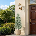 PATIO CHOICE 3ft Artificial Topiary Trees with Ground Spike Set of 2 Outdoor Faux Plants Realistic Faux Bushes and Shrubs Decorations for Outdoor Front Porch Garden