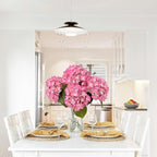 4 Pcs 20'' Real Touch Hydrangeas Pink Artificial Hydrangeas Flowers Faux Latex Lifelike Hydrangea for Kitchen Living Room Porch Home Decor Baby Shower Party Wedding Table Centerpiece