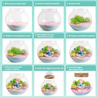 JOYEEMAX Mermaid Light-Up Terrarium Kit for Kids - LED Night Light Birthday Gift for Girls Ages 4 5 6 7 8-12 Year Old - Mermaid Toys for Girls - DIY Arts and Crafts Kit for Kids