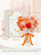 Eterfield Flowers for Delivery Prime, Mother's Day Forever Flowers Bouquet, Preserved Orange Roses Birthday Gifts for Her Women Wife Mom Grandma Anniversary Valentines Day Christmas
