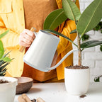 Green Moon Water Can Indoor Plant White 35oz with Long Spout Mini Water Can Indoor Metal Watering Can Pot for Indoor House Plant Bonsai Outdoor Garden Flowers Modern Decorative
