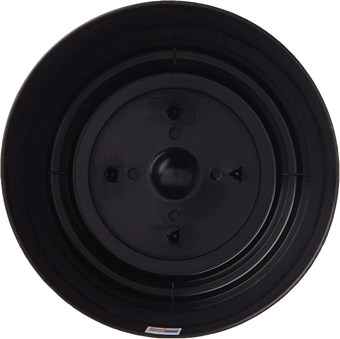 Novelty Majestic Full Depth Round Cylinder Pot, Glossy Black, 6-Inch (10068)