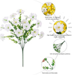 Artificial Flowers for Outdoors Decoration, 20 Bundles Faux Morning Glory with Eucalyptus Look Real UV Resistant Fake Plants Silk Flowers for Outside Yard Gardens Porch Patio Planter Home Urn, Mix
