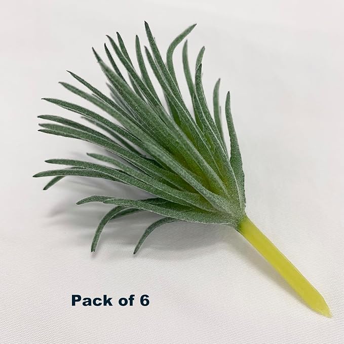 Artificial Air Plants Look Real Succulants Plants Faux Greenery Plants Bromeliads for Garden Home Office Decoration (Green Mini Small Air Plants Artificial)