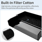Pool Fountain,Acrylic Waterfall Spillway Pond Fountain,Includes Waterfall Box,Filter Media,Pipe Connector,12 Inches Black Pool Water Feature for Garden Patio,Backyard Koi Pond Decor