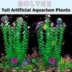2 pcs Aquarium Decor Plants 21 Inches Extra Large Artificial Plastic Fish Tank Plants, Tall Fish Tank Decorations
