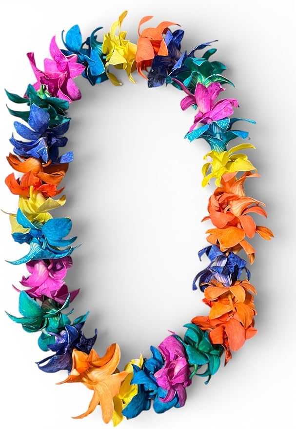 Miami Fresh Orchid Flower OrchidClub USA Sunne Tropical Loose Bloom Head DIY Lei food drink decoration (50 RAINBOW 50 CANDY)