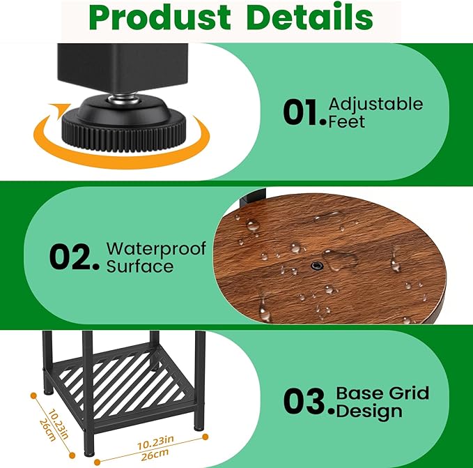 TOSKING 5 Tier Metal Anti-Tip Plant Stand indoor, Wide Base for Pots, Child and Pet Friendly ,Heavy Duty Plant Shelf ,Corner Shelf, Flower Pot Stand for Multiple Plants, Indoor Plants Tiered Stand for Living Room Balcony Garden Patio Bedroom(Black and ...