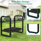 TomCare Garden Kneeler and Seat 11.14” Wider Larger Soft Kneeling Pad Garden Bench with 2 Large Tools Pouches Heavy Duty Foldable Garden Stool Gardening Gifts for Women Men Gardeners Seniors, Black