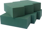 FLOFARE Pack of 6, Dry and Wet Floral Foam Blocks for Fresh and Artificial Flowers, Each (7.8” L x 3.5” W x 2.4” H), for Wedding, Birthdays, Home, Office, and Garden Decorations