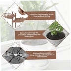 2Pcs Plant Pot Cover, 12" Plant Protector Grid with Clips Indoor Outdoor Flower Pot Cover to Deter Digging Pets & Weeds, Black & Brown
