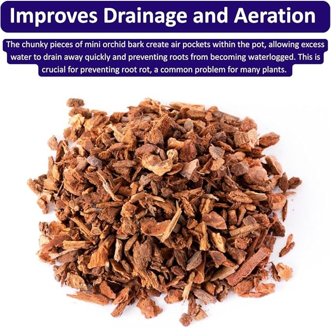 SuperMoss (23108) Orchid Potting Bark, 100% Natural White Fir Bark, 1/4", 80.75 Cu. in.