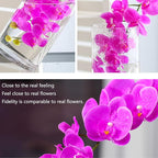 FagusHome 32 Inch Artificial Phalaenopsis Flowers 6 Pcs Artificial Orchid Flowers Stem Plants for Home Décor (Purple)