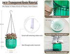 Melphoe 2 Pack Self Watering Hanging Planters Indoor Flower Pots, 6.5 Inch Outdoor Hanging Plant Pot Basket, Plant Hanger with 3Hooks Drainage Holes for Garden Home