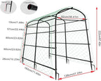 unho 87inch Metal Garden Trellis Arch for Climbing Plants - Polyethylene-Coated Anti-Rust, Heavy Duty, Wide Walk-Through Outdoor Arch with Net, for Cucumber Tomato Squash Zucchini Peas Grape Flowers