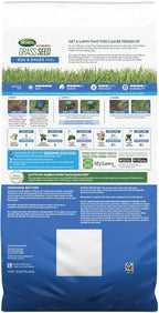 Scotts Turf Builder Grass Seed Sun and Shade Mix - Grass Seed Plus Lawn Fertilizer and Soil Improver, Covers Up To 12,800 sq. ft., 32 lb.