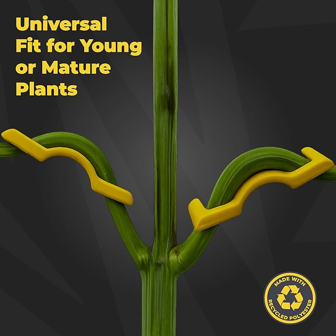 BudClips for Optimal Plant Growth | Universal Size LST Clips | Durable Plant Support Clips to Bend or Interlock Stems for Abundant Harvest | Gardening at Any Growth Stage (Yellow, 20pk)