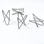 4 Black Air Plants Stand Desktop Geometry Airplants Holder Air Ferns Display Rack Air Tillandsia Metal Base Ornament for Plants