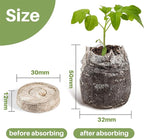 MAQIHAN 100PCS Peat Pellets for Seedlings - 30MM Seed Starter Pellets Peat Pods for Starting Seeds Garden Soil for Planting Transplanting Growing Garden Flower