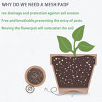 200 Pack Flower Pot Hole Mesh Pad, 2" Rounds Drainage Hole Mesh Pad - Ultimate Gardening Solution Preventing Soil Loss, Anti-Slip, Bonsai Bottom Grid Mat Gifts for Women Gardeners!