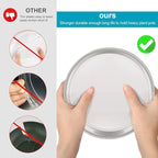 VUWEZ 6 Pack of Plant Saucer 10 Inch, 10 inch Plant Saucer Round, Plastic Flower Plant Trays for Pots, Plant Saucers for Indoors 9", Plant Pot Saucers, Planter Tray for Planter 8-10" (10", White)
